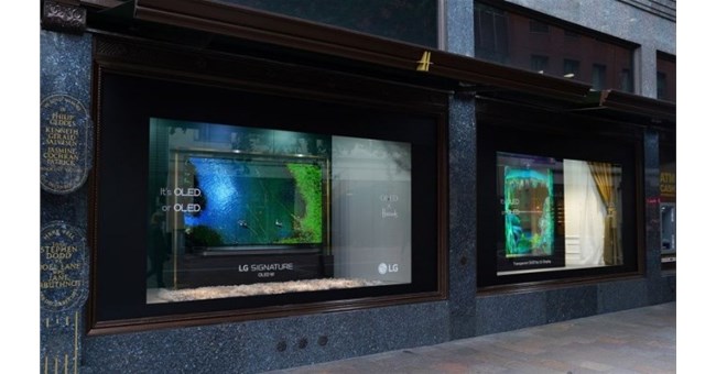 科技感十足！LG與哈德羅百貨合作展示全新透明OLED電視